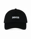 Black 2eros icon cap made of cotton featuring a white embroidered 2eros logo on the front