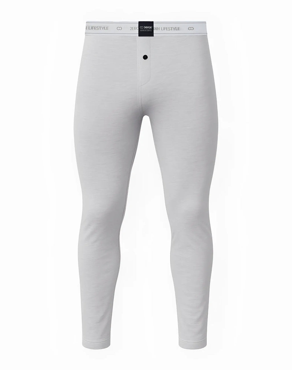 2eros lp10 core lounge pants ivory slim-fit white tights with branded waistband and single button closure