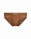 Brown 2eros morphus brief underwear with smooth seamless design and reinforced waistband in brown color