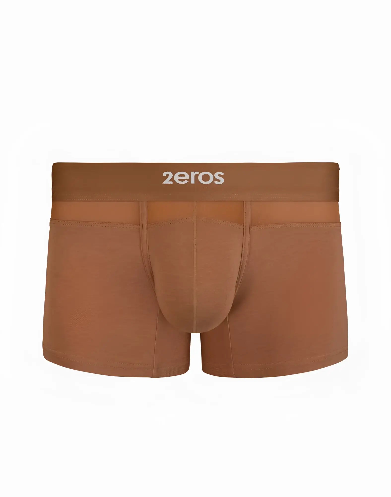 Brown 2eros men’s briefs with a supportive pouch and elastic waistband from the morpheus trunk underwear collection
