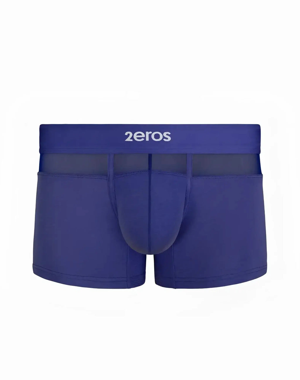 Deep blue 2eros morpheus trunk men’s boxer briefs with supportive contoured design and mesh waistband paneling