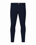 Navy blue 2EROS P60 Bondi fitted riding pants with rose gold button and subtle brand logo on the thigh