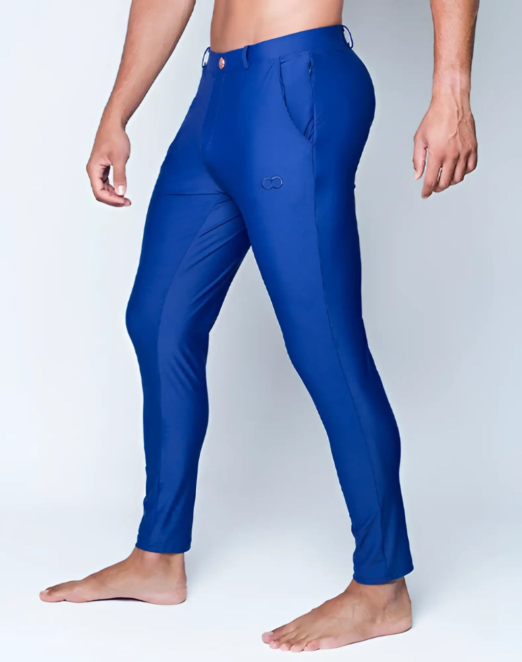 2eros p60 bondi pants navy royal blue slim-fit riding pants with sleek design and subtle brand logo on thigh