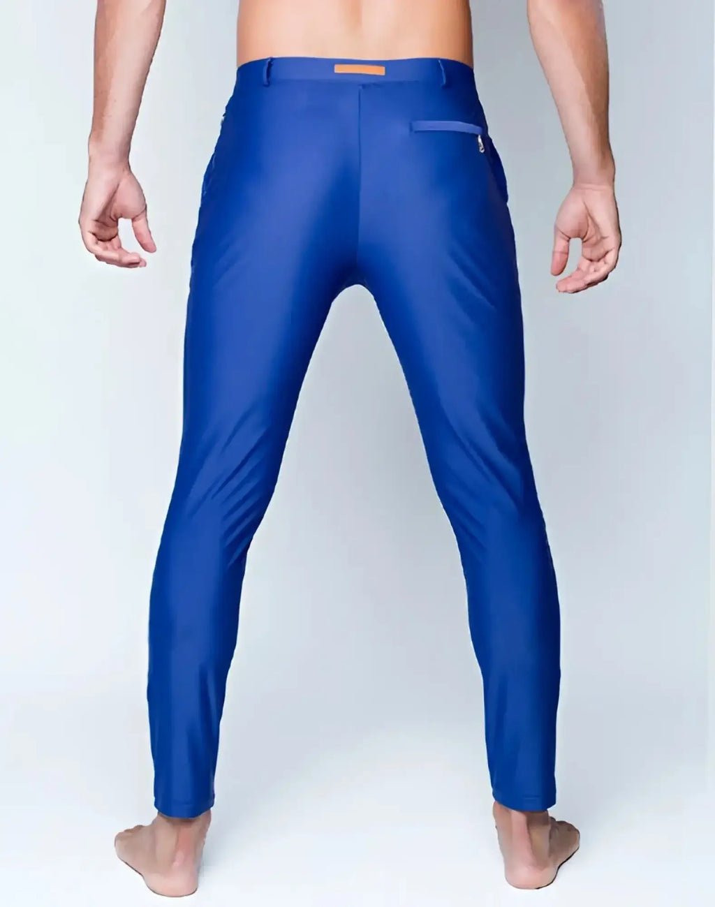 Royal blue slim-fit 2EROS P60 Bondi pants with sleek modern design and subtle stitching details