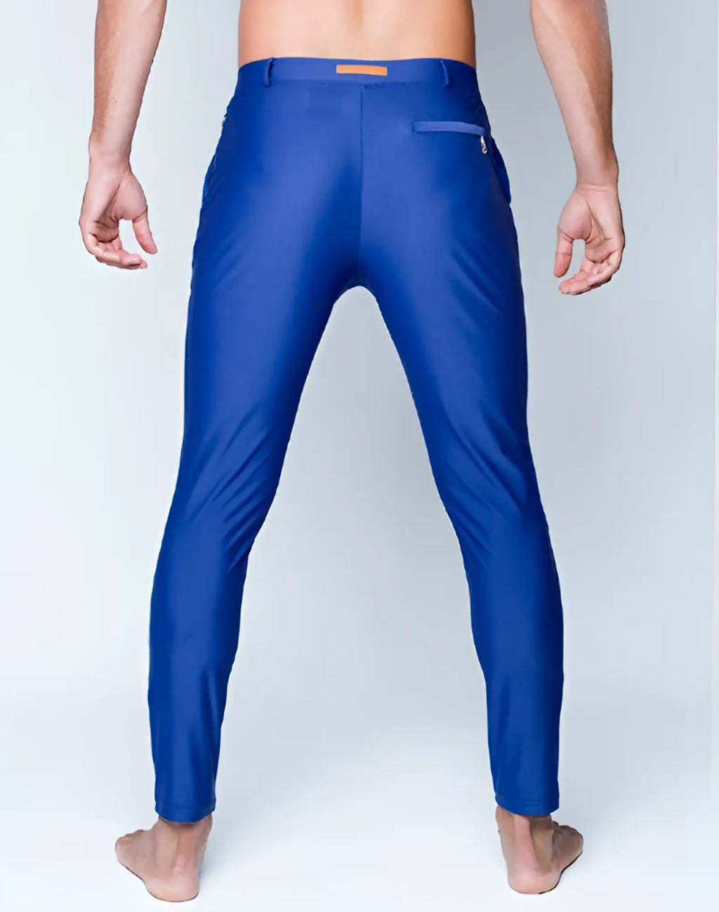 Royal blue slim-fit 2EROS P60 Bondi pants with sleek modern design and subtle stitching details