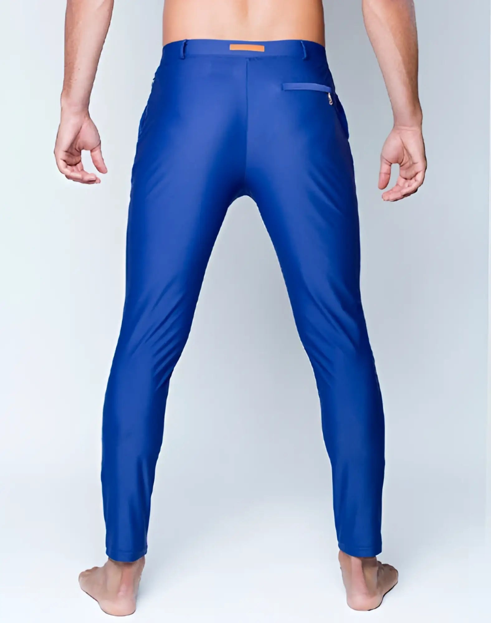 Royal blue slim-fit 2EROS P60 Bondi pants with sleek modern design and subtle stitching details