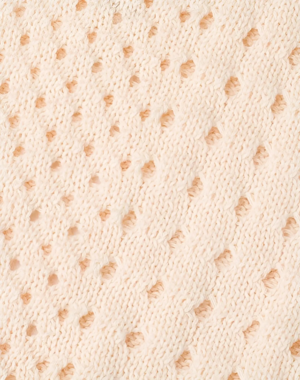 Cream-colored 2EROS Riviera singlet beige knitted fabric with raised orange-brown dot pattern