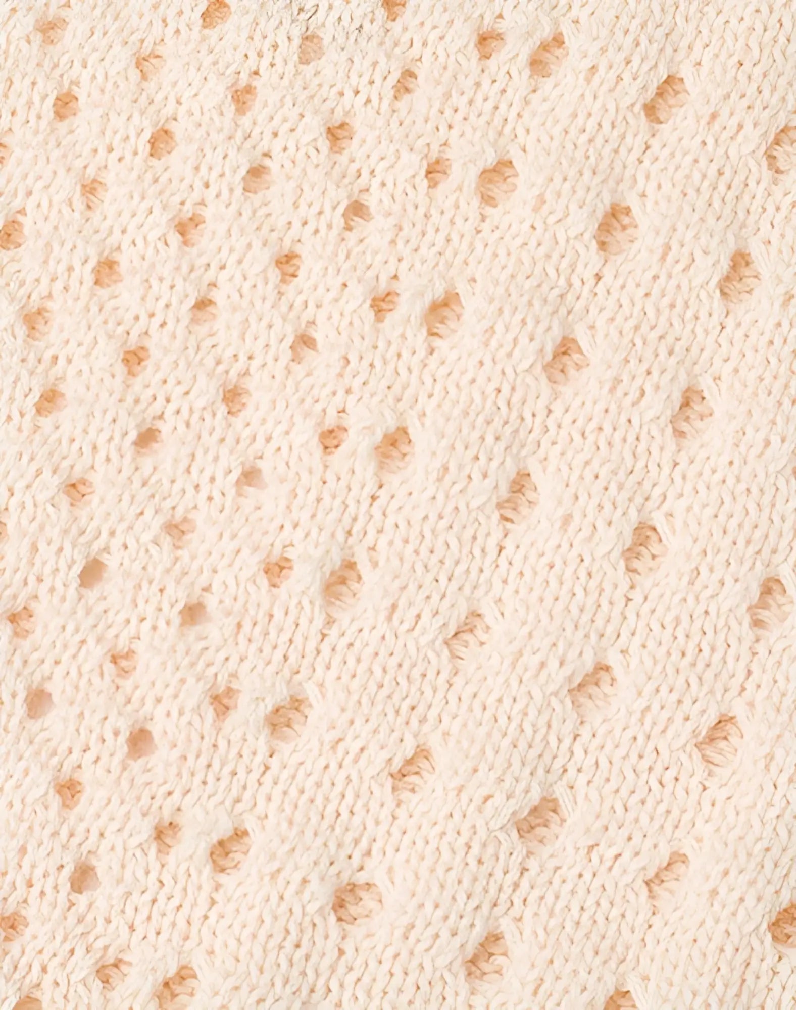 Cream-colored 2EROS Riviera singlet beige knitted fabric with raised orange-brown dot pattern