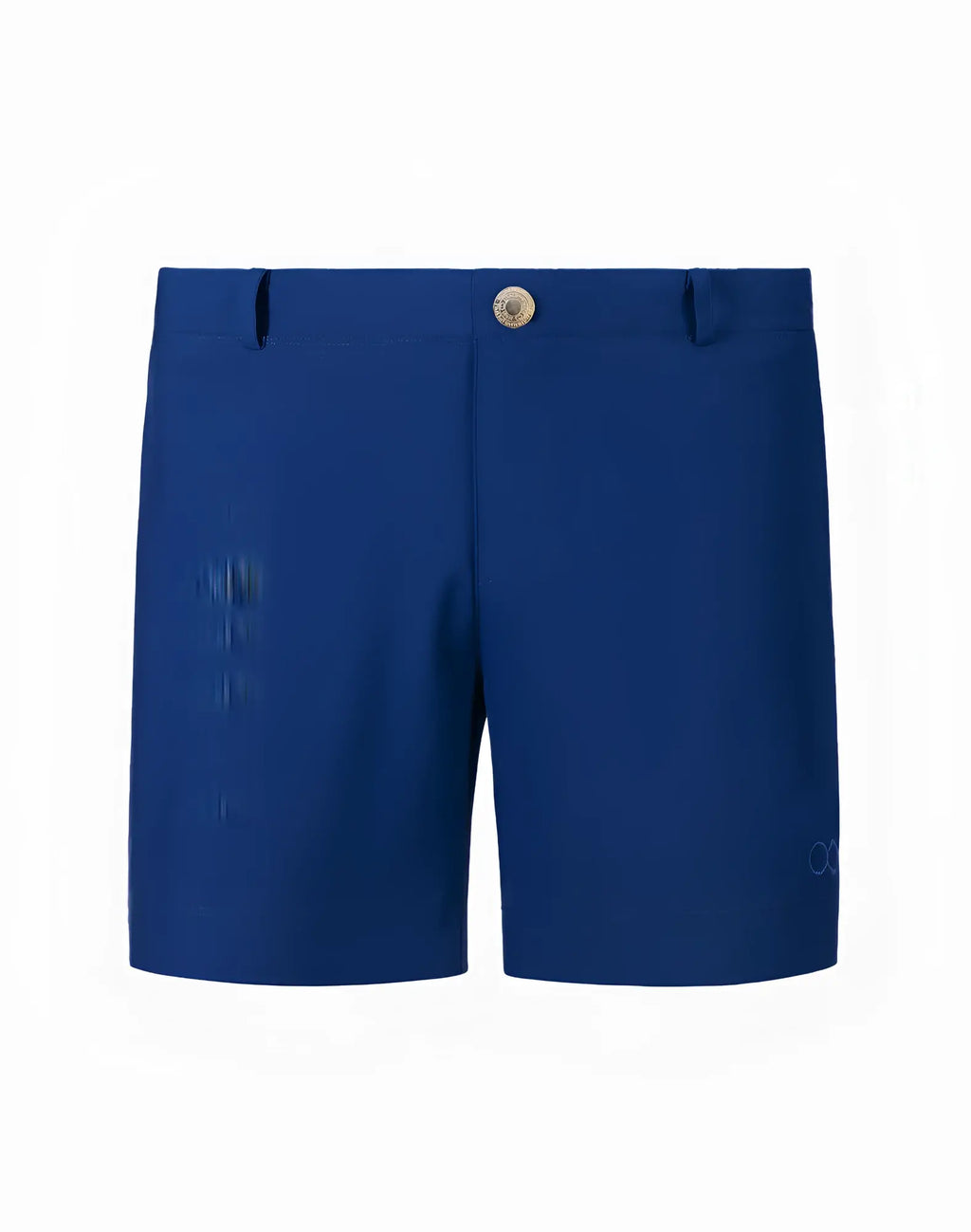 2eros s61 long bondi shorts in royal blue with subtle textured fabric and small embroidered logo on the lower right leg
