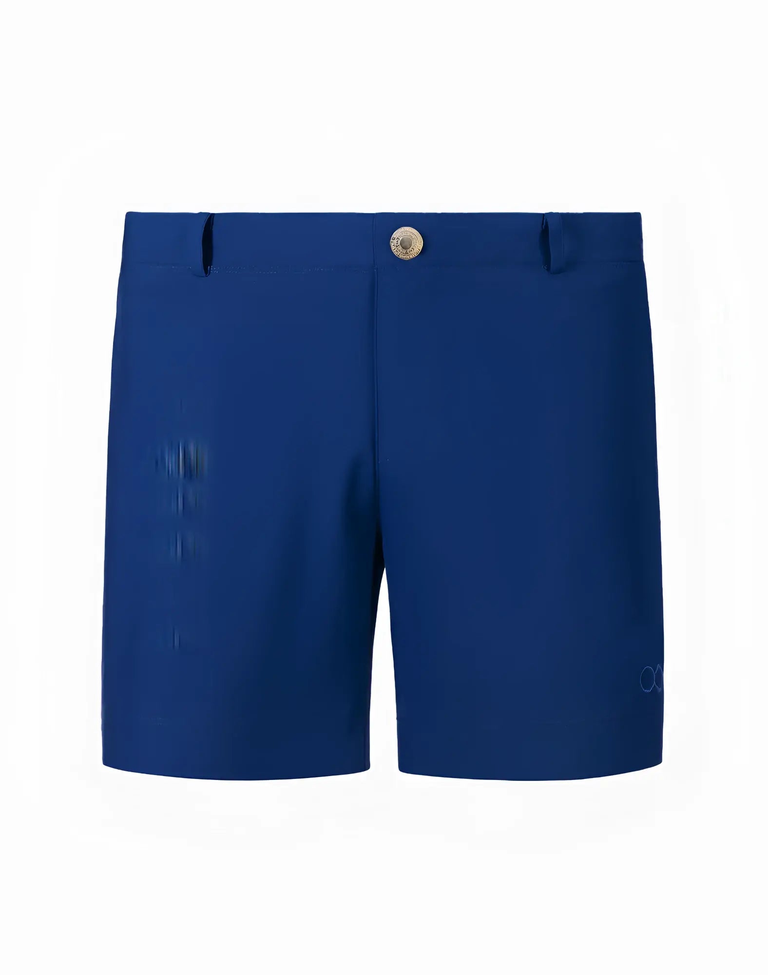 2eros s61 long bondi shorts in royal blue with subtle textured fabric and small embroidered logo on the lower right leg
