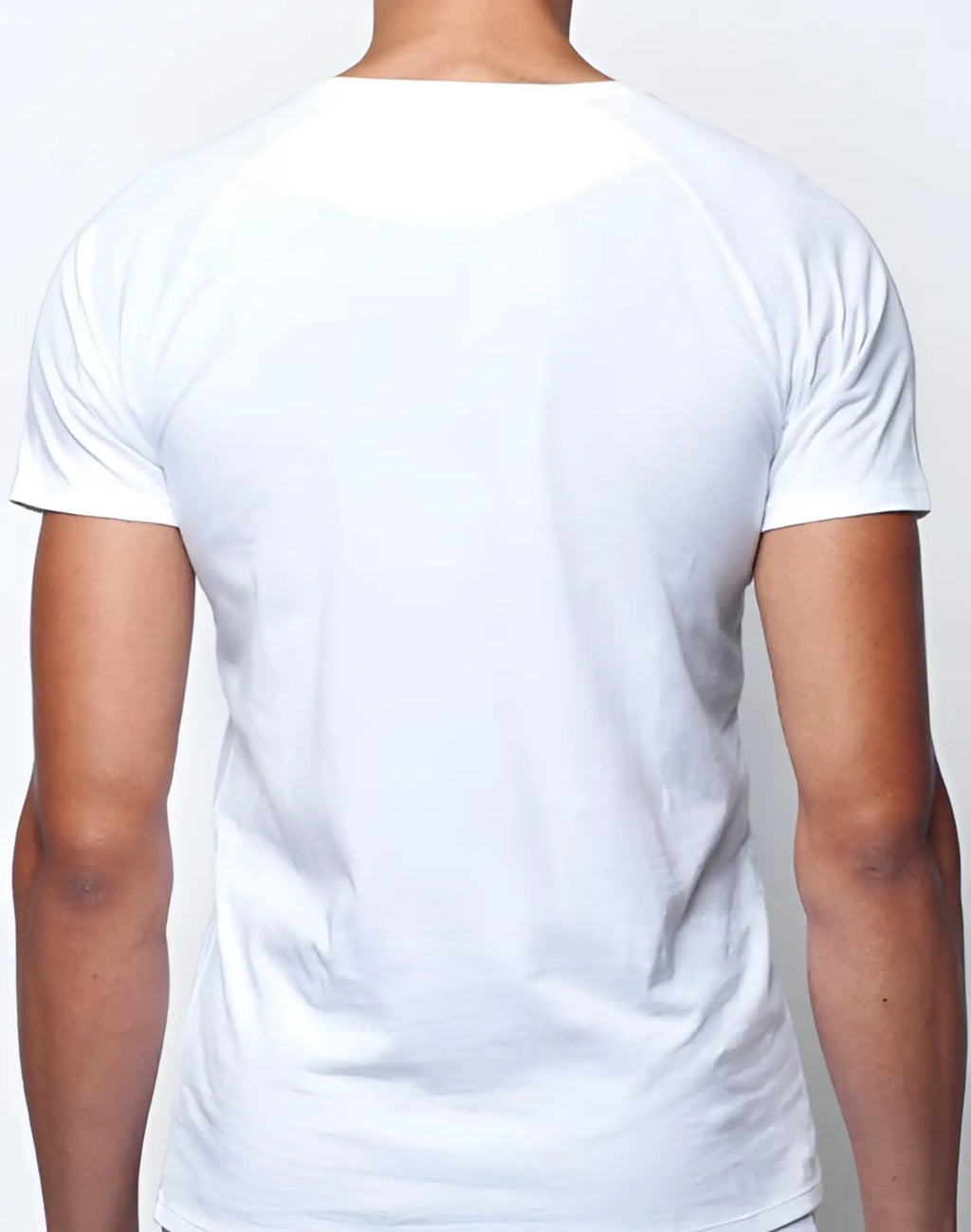 White cotton 2EROS T20 sailor t-shirt with crew neck and short sleeves for casual wear
