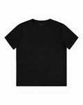 Black 2EROS T21 Peruvian cotton crew neck t-shirt with short sleeves and minimalist branding on front
