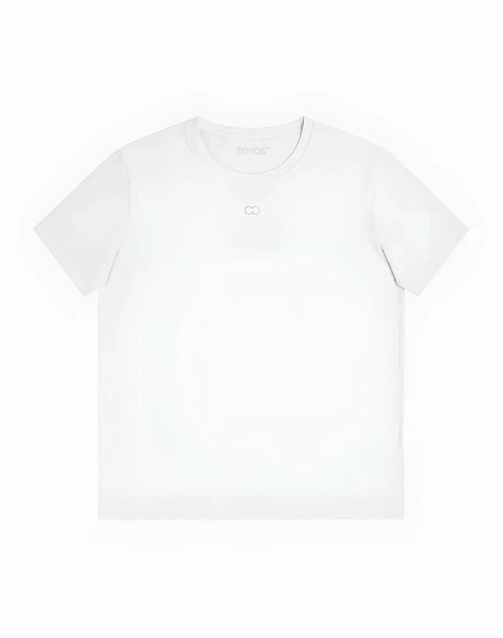 White 2EROS T21 Peruvian cotton crewneck t-shirt with short sleeves and subtle embroidered logo on the chest