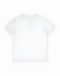 White 2EROS T21 Peruvian cotton crewneck t-shirt with short sleeves and subtle embroidered logo on the chest