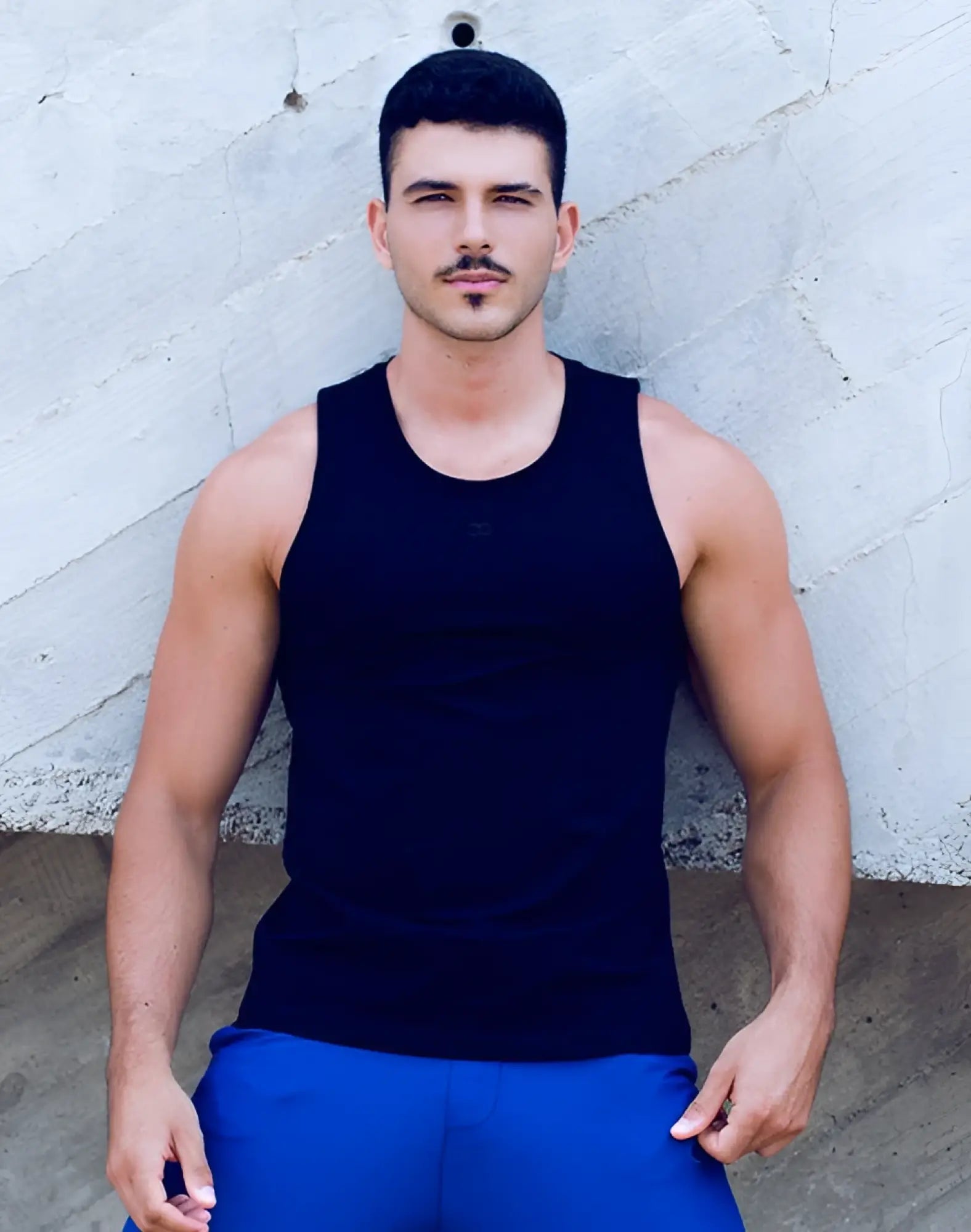 Black sleeveless tank top made from soft peruvian cotton by 2EROS ideal for casual and active wear