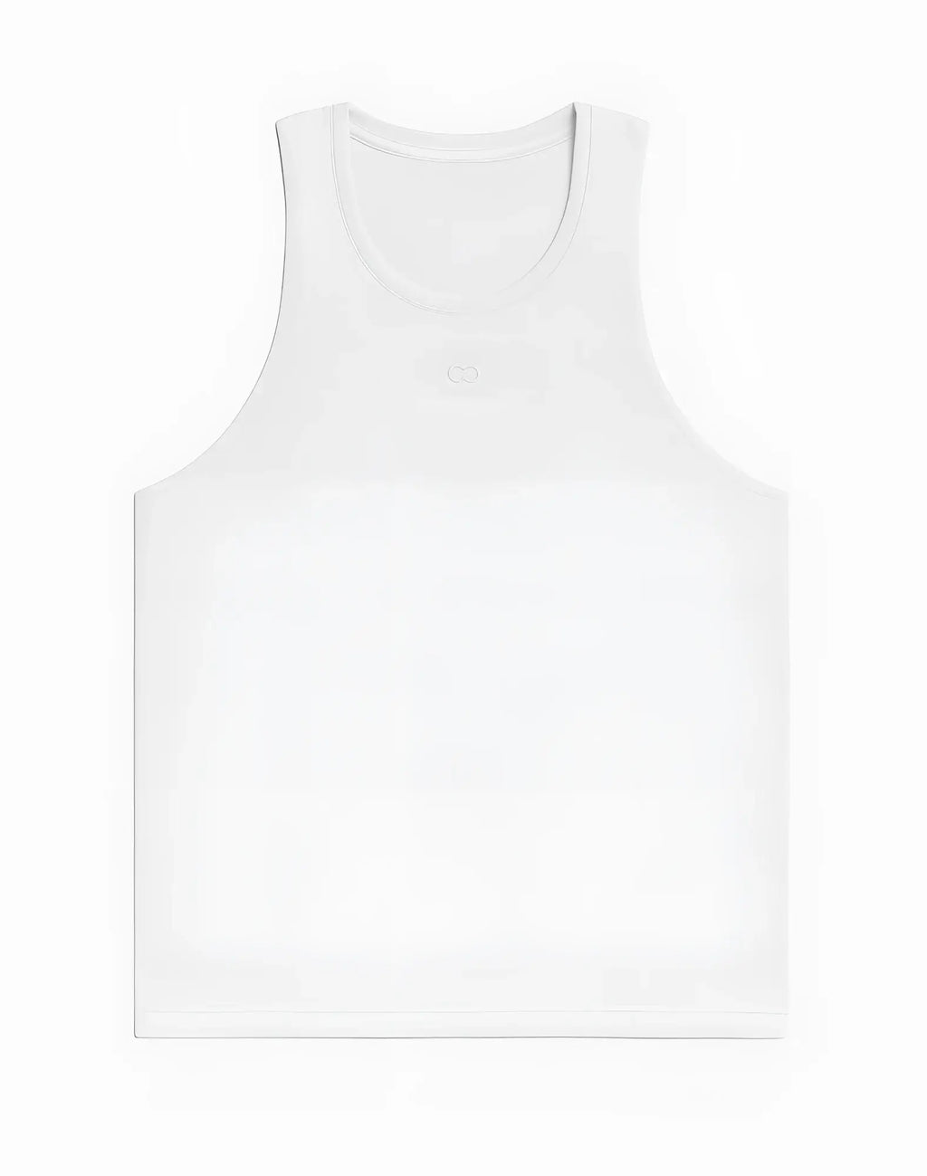 White 2EROS TA21 Peruvian cotton sleeveless tanktop with a subtle logo at the center of the chest