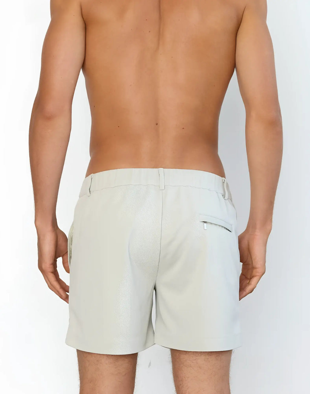 2eros trinity shorts grey beige linen with sleek tailored fit and subtle side pockets