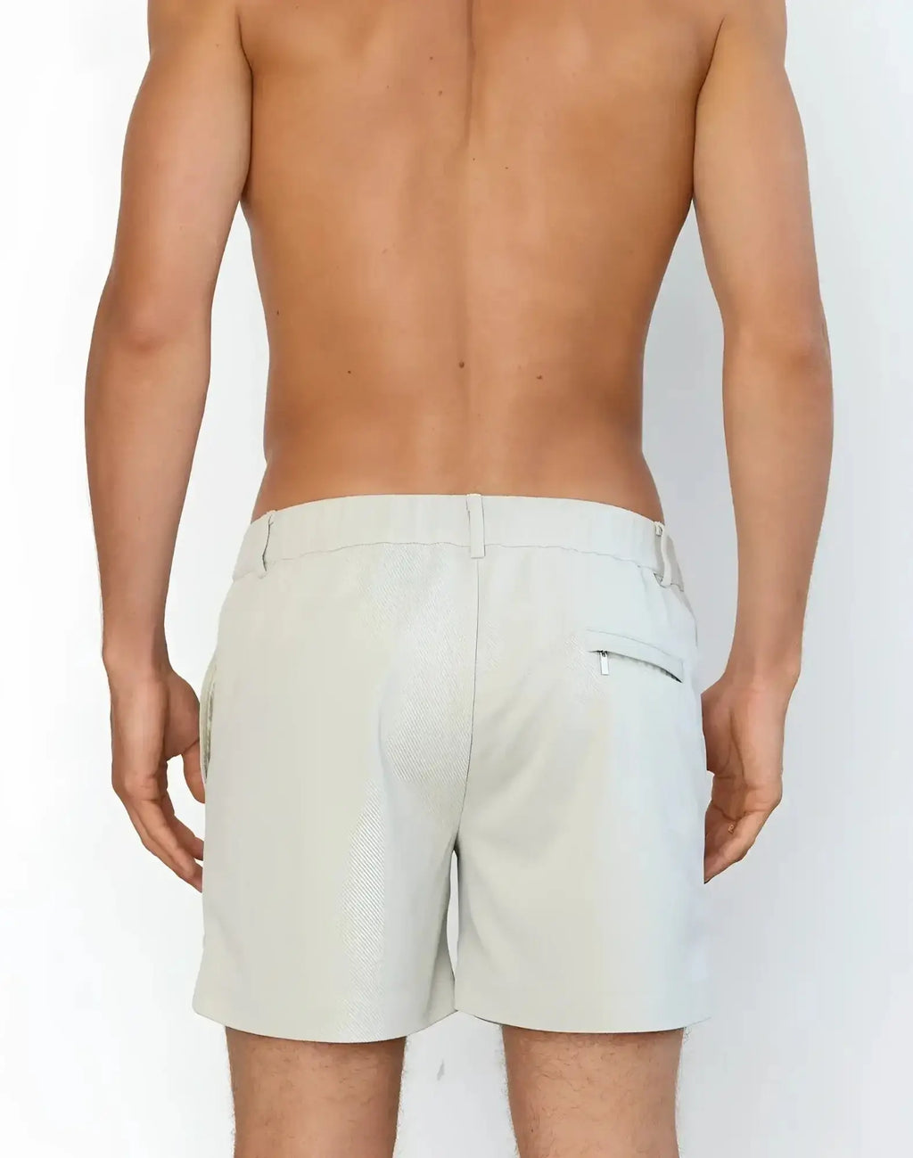 2eros trinity shorts grey beige linen with sleek tailored fit and subtle side pockets