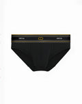 Black 2eros u21 adonis briefs with sleek form fitting design and gold trimmed waistband featuring brand logo