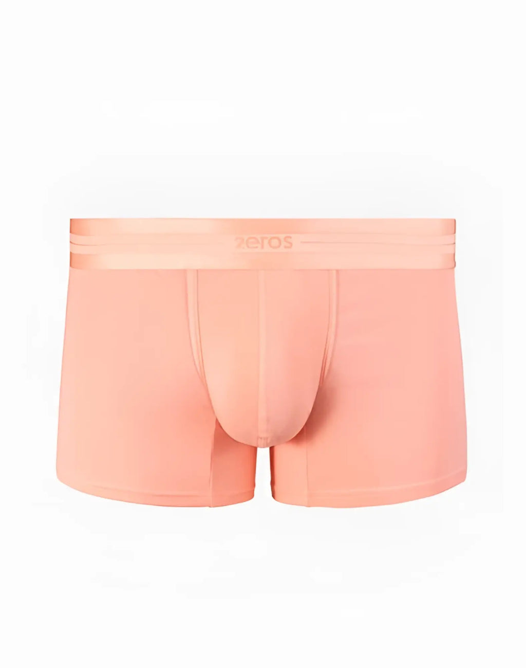 A pair of peach amber seamless 2eros u30 athena trunks underwear with a soft elastic waistband and zeros brand logo