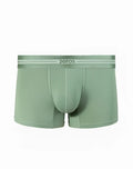 Mint green 2eros u30 athena trunks underwear with ribbed waistband featuring 2eros brand name in shale green