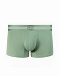 Mint green 2eros u30 athena trunks underwear with ribbed waistband featuring 2eros brand name in shale green