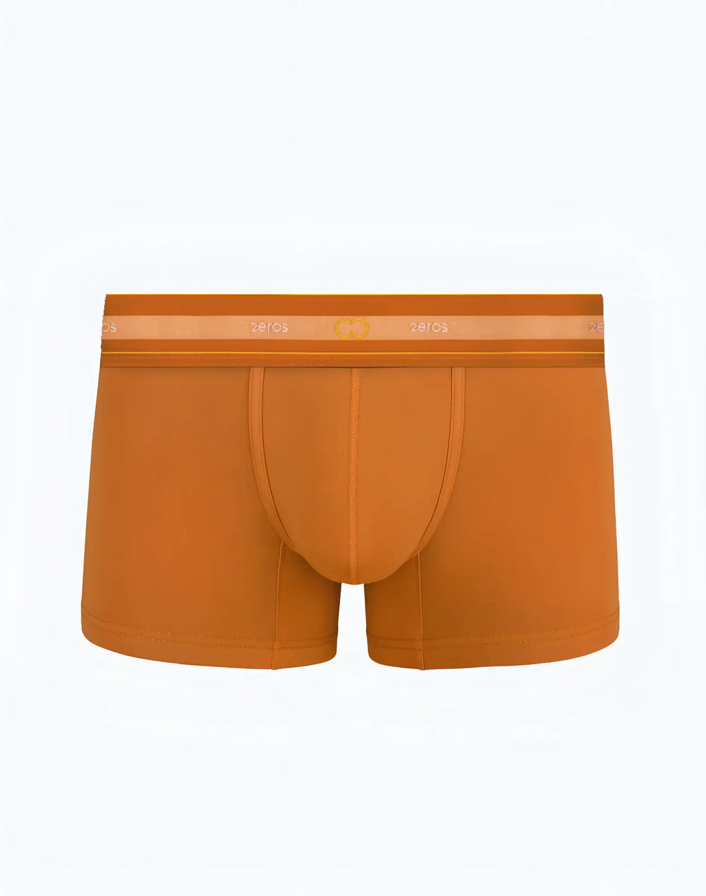 Orange 2eros u31 adonis trunk underwear with matching elastic waistband and zeros brand name and logo