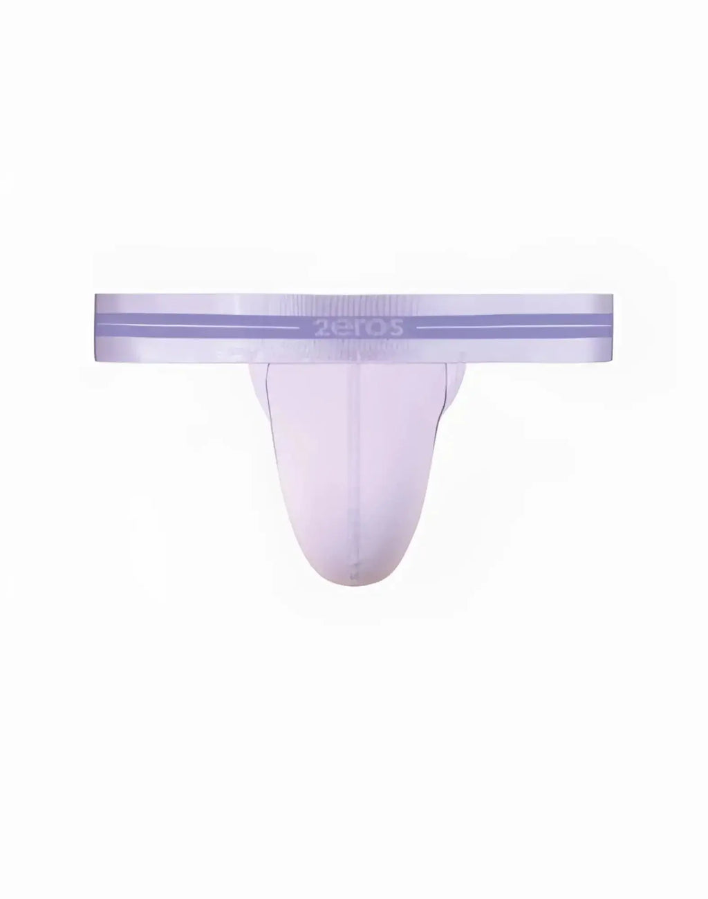 Lavender seamless 2eros u80 athena thong underwear with elastic waistband and zeros brand logo in pastel lilac