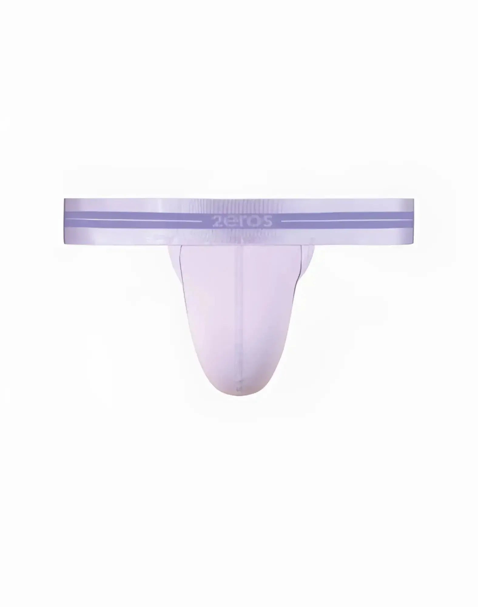 Lavender seamless 2eros u80 athena thong underwear with elastic waistband and zeros brand logo in pastel lilac