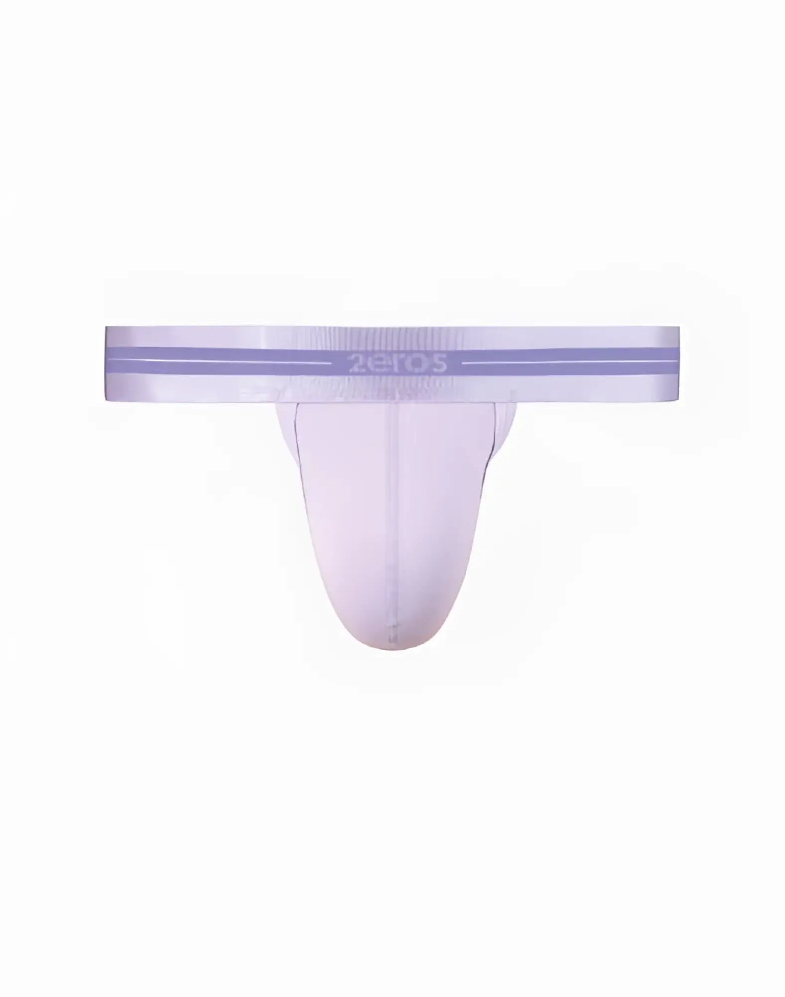 Lavender seamless 2eros u80 athena thong underwear with elastic waistband and zeros brand logo in pastel lilac
