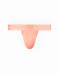 2eros u80 athena thong underwear in peach amber with seamless design and narrow waistband featuring zeros branding