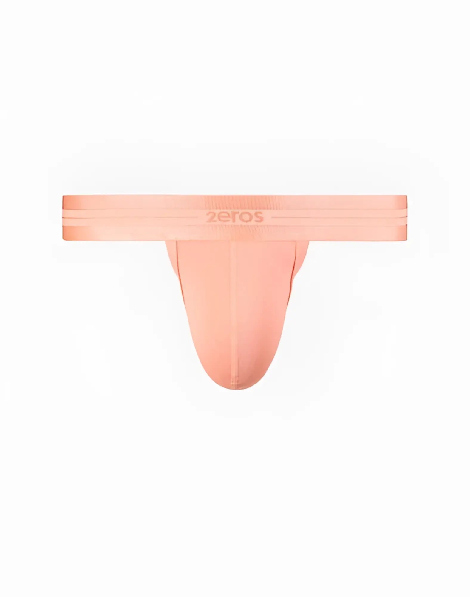 2eros u80 athena thong underwear in peach amber with seamless design and narrow waistband featuring zeros branding