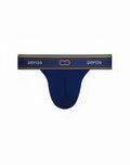Navy blue 2eros u81 adonis thong underwear with gold trim and logo offering a stylish and comfortable fit