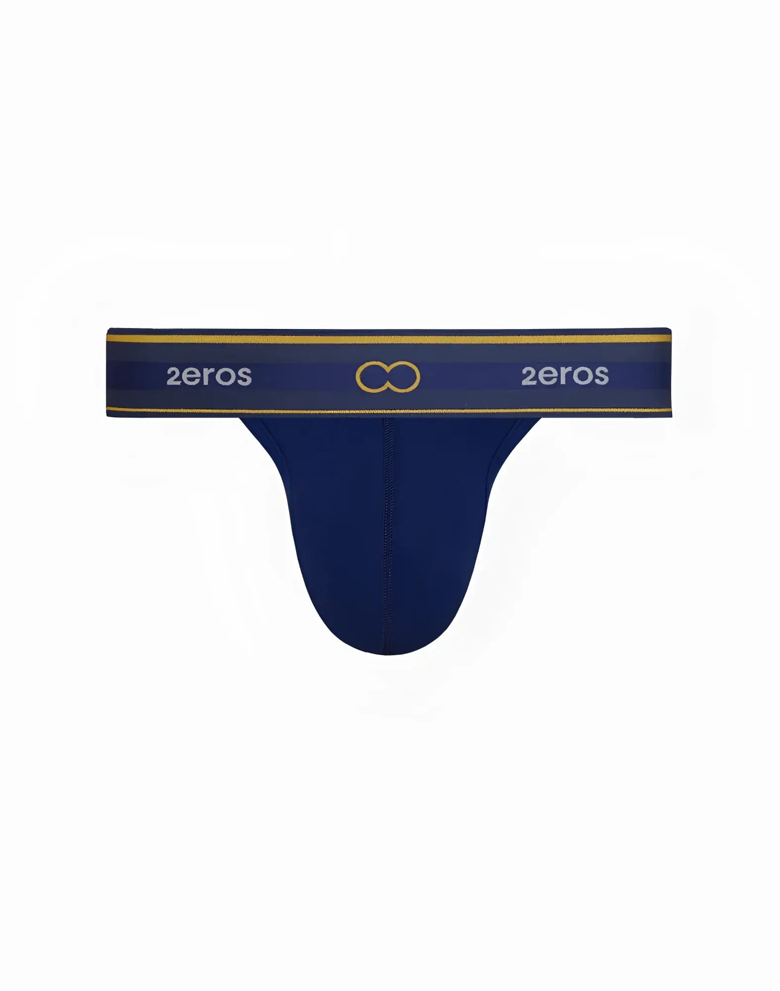 Navy blue 2eros u81 adonis thong underwear with gold trim and logo offering a stylish and comfortable fit