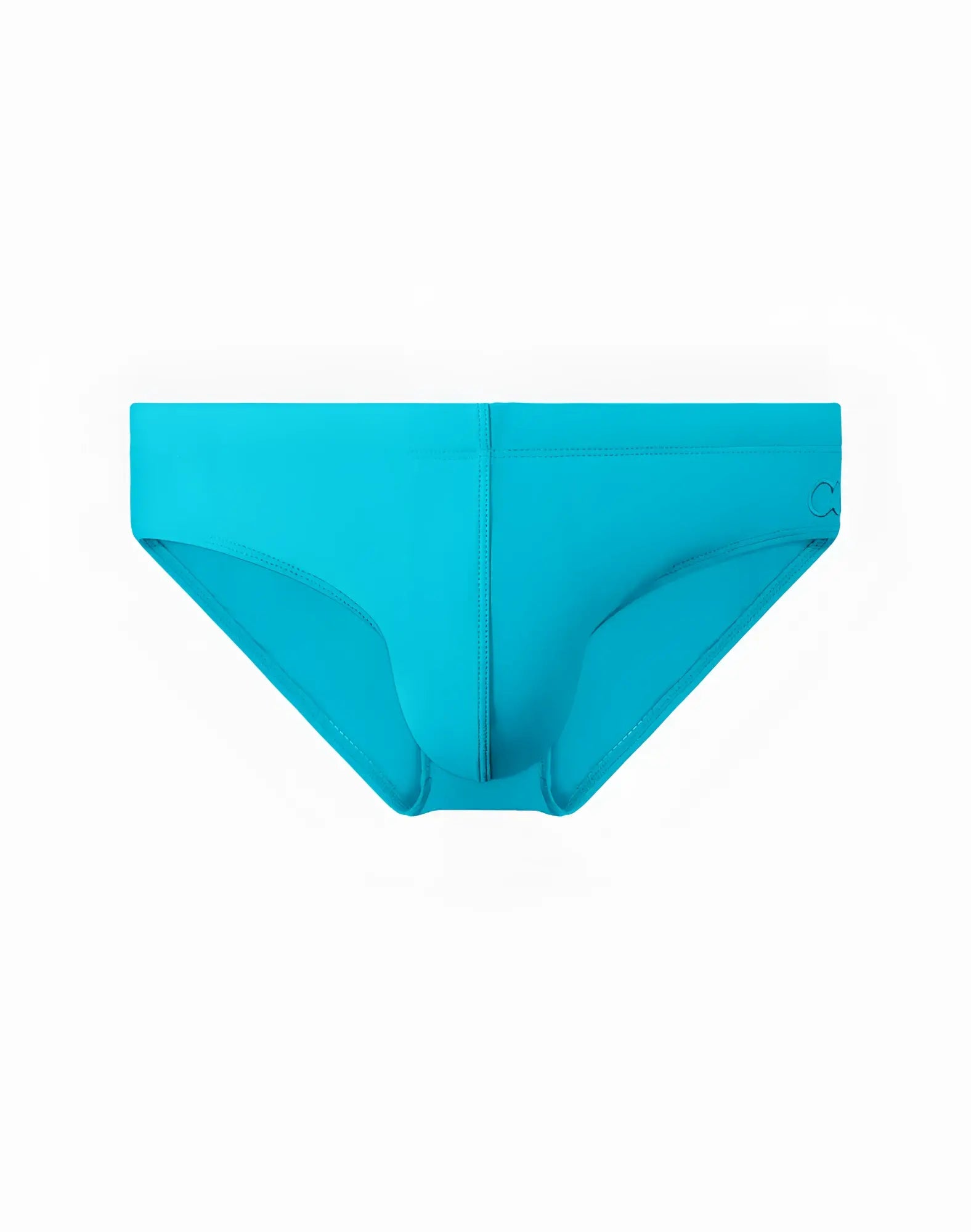 Bright turquoise 2EROS V10 Core Series 2 swimwear featuring sleek minimalist design and subtle stitching details