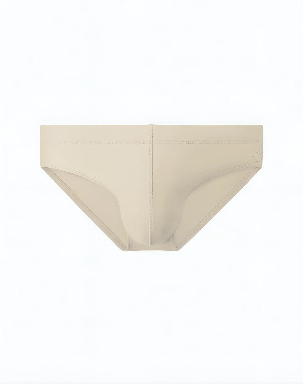 Beige calvin klein briefs with sleek minimalist design and subtle branding in 2eros v10 core taupe swimwear