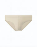 Beige calvin klein briefs with sleek minimalist design and subtle branding in 2eros v10 core taupe swimwear