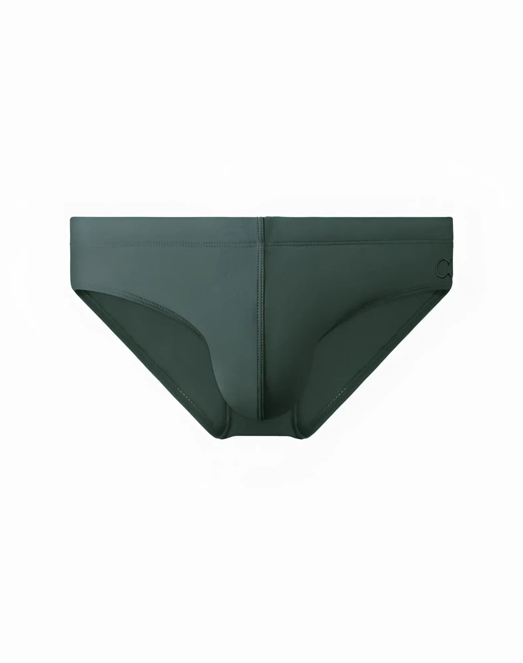 Dark green 2eros V10 core swimwear men’s swim trunks with sleek minimalist design and subtle stitching details