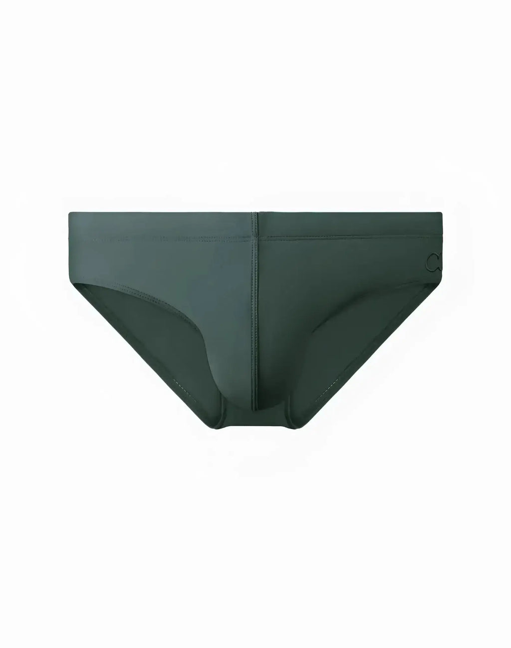 Dark green 2eros V10 core swimwear men’s swim trunks with sleek minimalist design and subtle stitching details