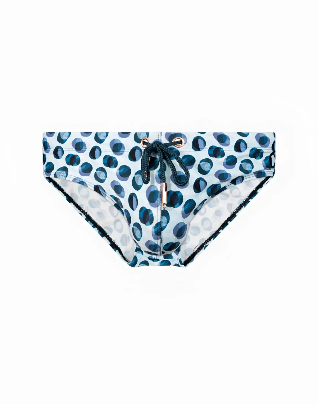 2eros v10 print swimwear bubbles blue and white polka dot swim trunks with drawstring closure for swimming