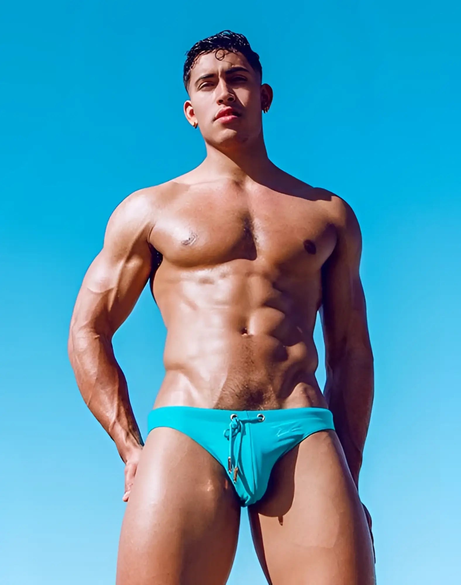 2eros v20 core swimwear breeze green turquoise swim trunks with drawstring waistband for swimming and beachwear