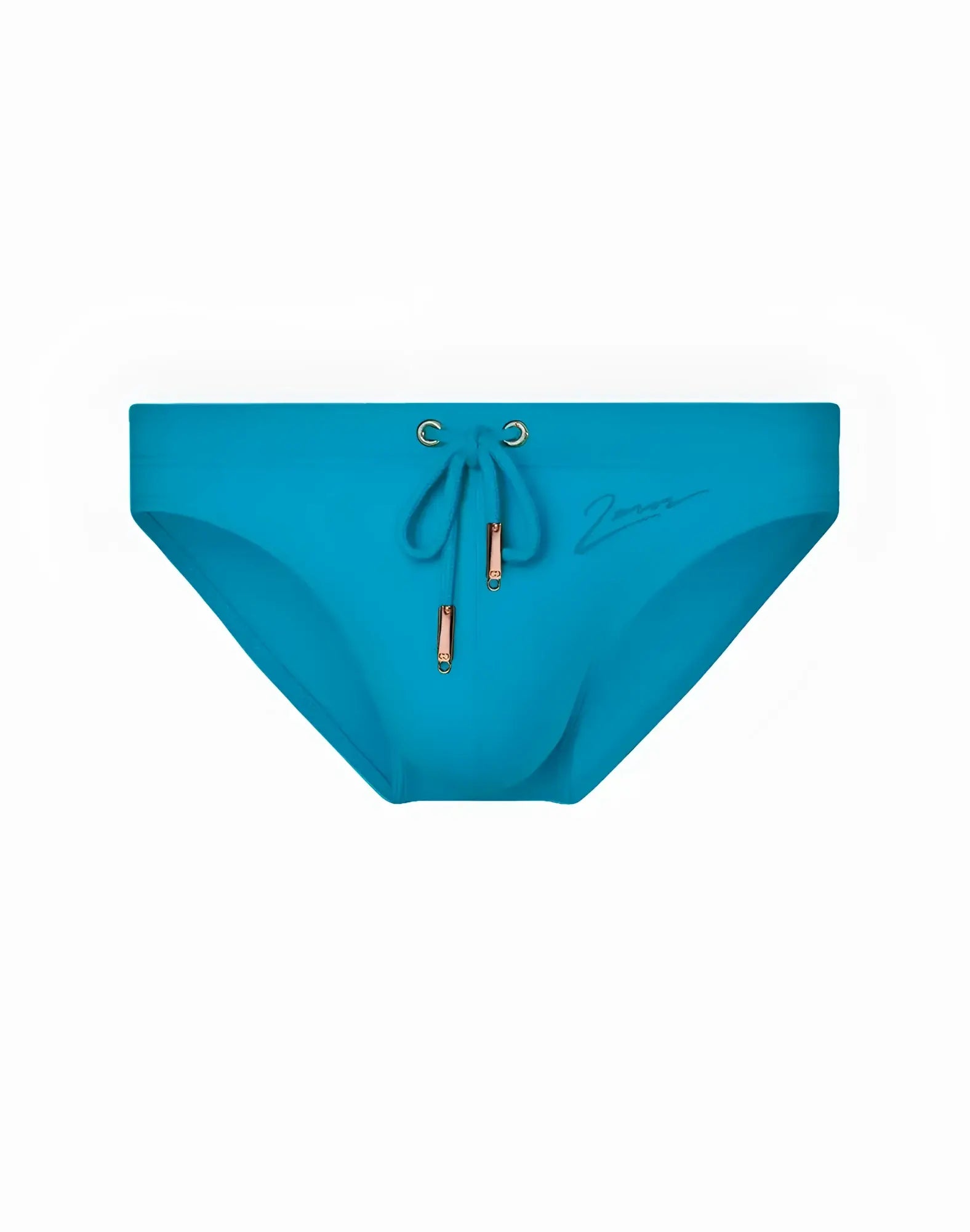 2EROS V20 core swimwear breeze green vibrant turquoise swim trunks with sleek design and gold-toned drawstring hardware