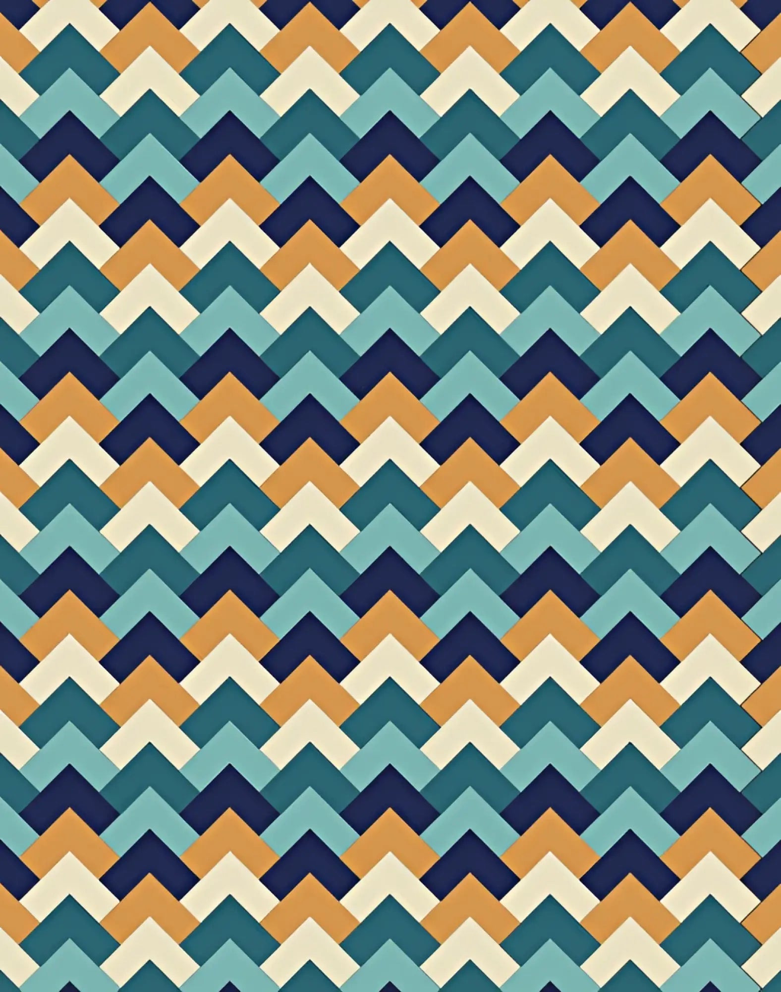 2eros v20 printed swim brief in chevy blue with a repeating geometric pattern of teal navy blue and tan chevrons
