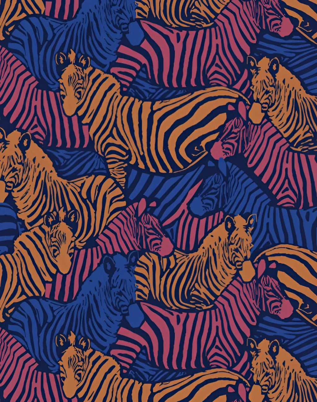2eros v20 printed swim brief featuring vibrant stylized zebra pattern fabric in bold orange pink and navy blue stripes