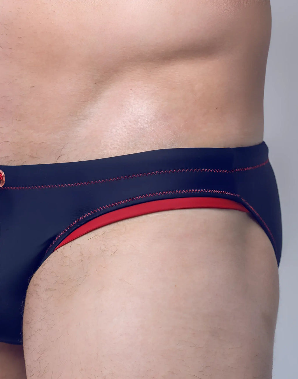Navy blue 2EROS V22 Rapid swim brief with red trim and contrasting stitching ideal for swimming and beachwear