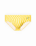 2EROS V40 printed swim sunga in yellow and cream stripes with a subtle logo on the side for men