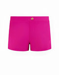 Fuchsia red 2EROS V60 Bondi series 2 swim trunks with gold button waistband and subtle side brand embroidery