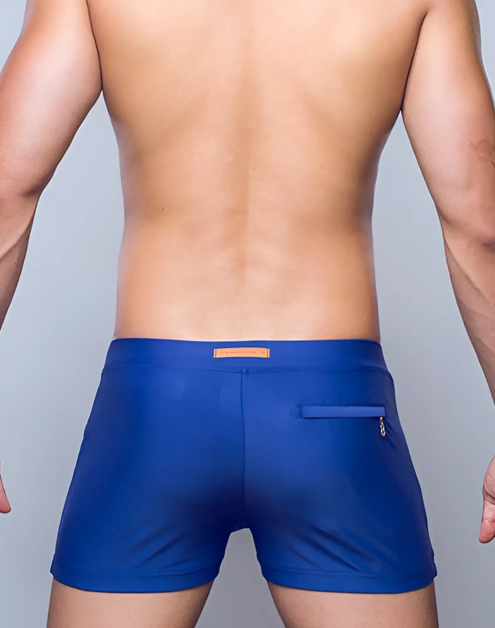 2EROS V60 Bondi series 2 navy swim trunks with subtle texture and small orange label on waistband