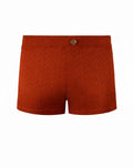 Copper colored 2EROS V60 textured swim trunk with a repeating zess pattern for stylish beachwear