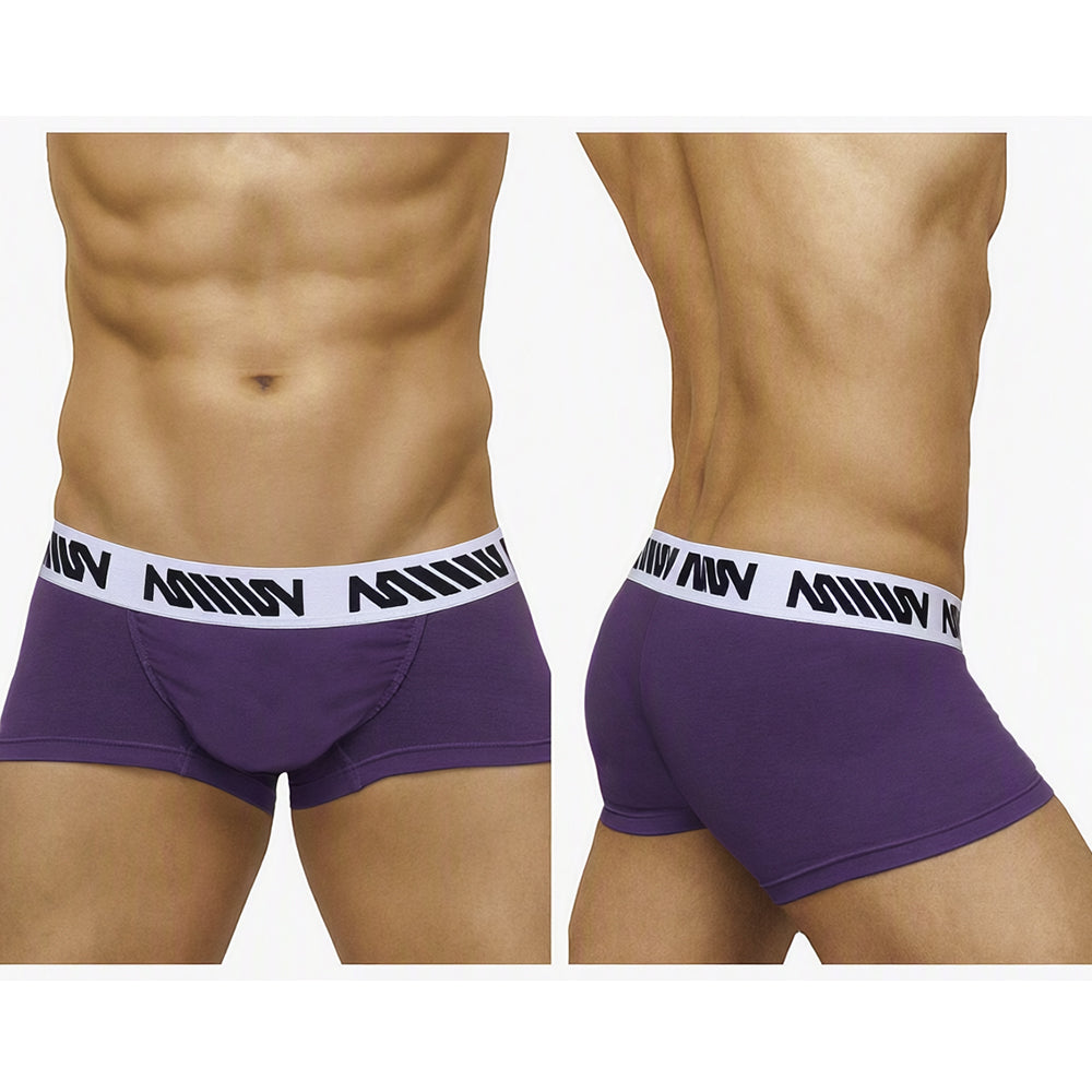 MetroMaleWear (M2W) Men's Pocket Short Boxer Grape 3113-19